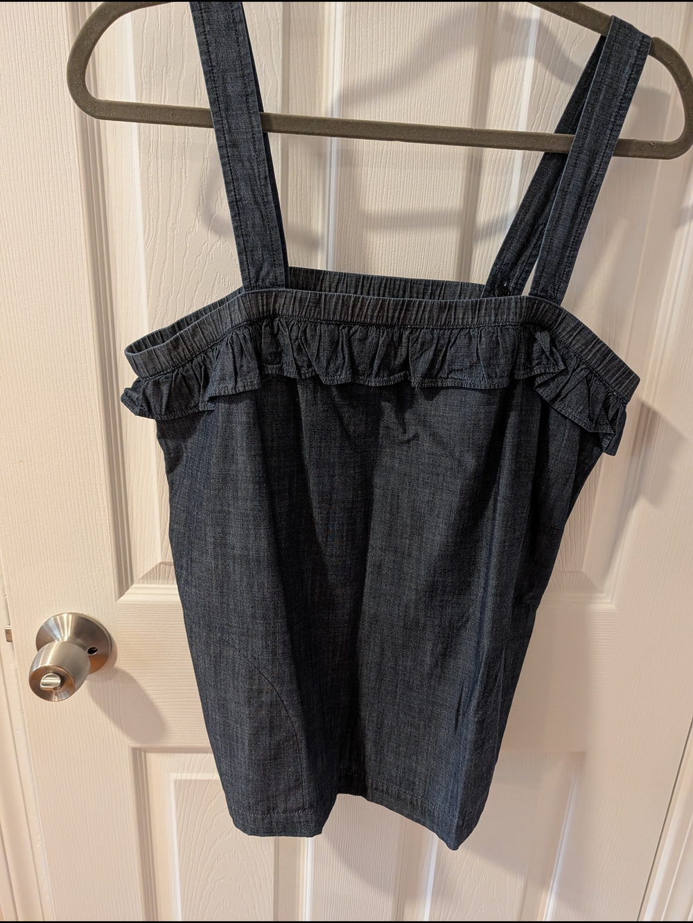 J. Crew Indigo Denim Elastic-Waist Top